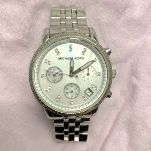 Michael Kors silver stainless steel watch